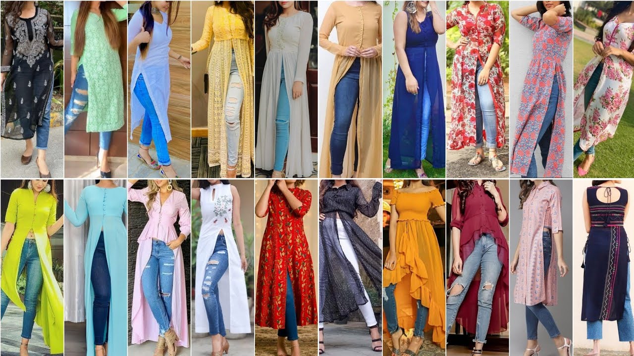 New Model Kurti Design With Jeans Ideas 2023 | Beautiful Kurti Design For Jeans