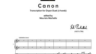 Johann Pachelbel (1653-1706) Canon. Transcription for Organ Duet (4 Hands and Pedal)