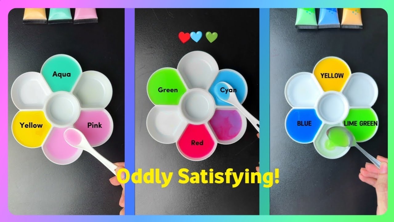 Oddly Satisfying Water Color mixing | Color guessing game - YouTube