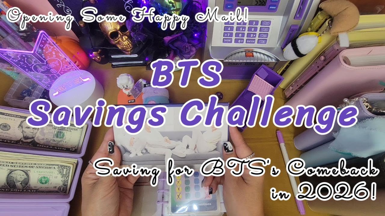 BTS | K-pop Comeback Savings Challenges | Happy Mail Opening!