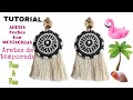 TUTORIAL DE ARETES HECHOS CON MOSTACILLAS Y FECLOS O BORLA CORRIDA, ARETES DE TEMPORADA, DIY