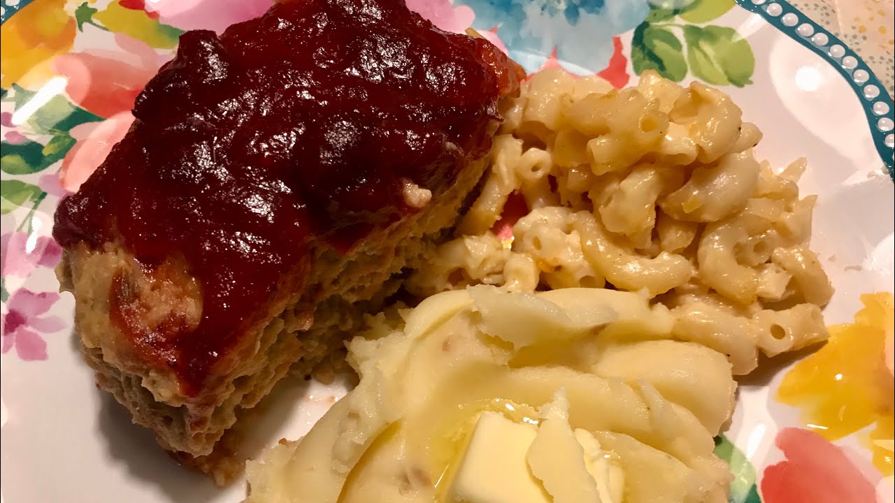 easy-thanksgiving-meatloaf-with-mashed-potatoes-and-mac-cheese-youtube