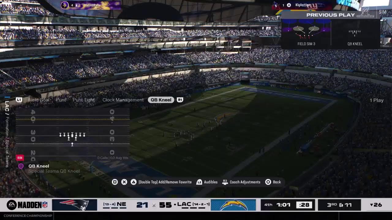 WFL S16 AFC Conference Championship: NE vs. LAC