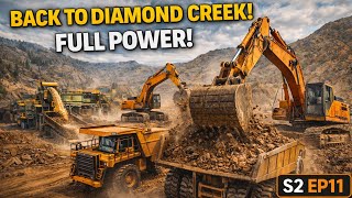 Gold Mining Simulator – S2 EP11 Back to Diamond Creek! Running the Orange Beast at Full Power!