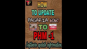 PAGARIA 6060 SOFTWARE KO PHM-1  UPDATE KARE