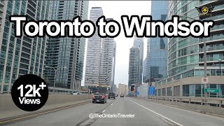 Driving from Toronto to Windsor Ontario Canada
