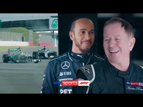 'What an absolute privilege' 🥺 Martin Brundle drives Mercedes cars WITH Lewis Hamilton
