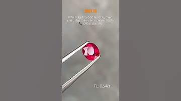 Viên Ruby facet đỏ huyết 0,64ct xuất xứ Lục Yên, thiên nhiên 100% #ruby #daquylucyen #viralvideo