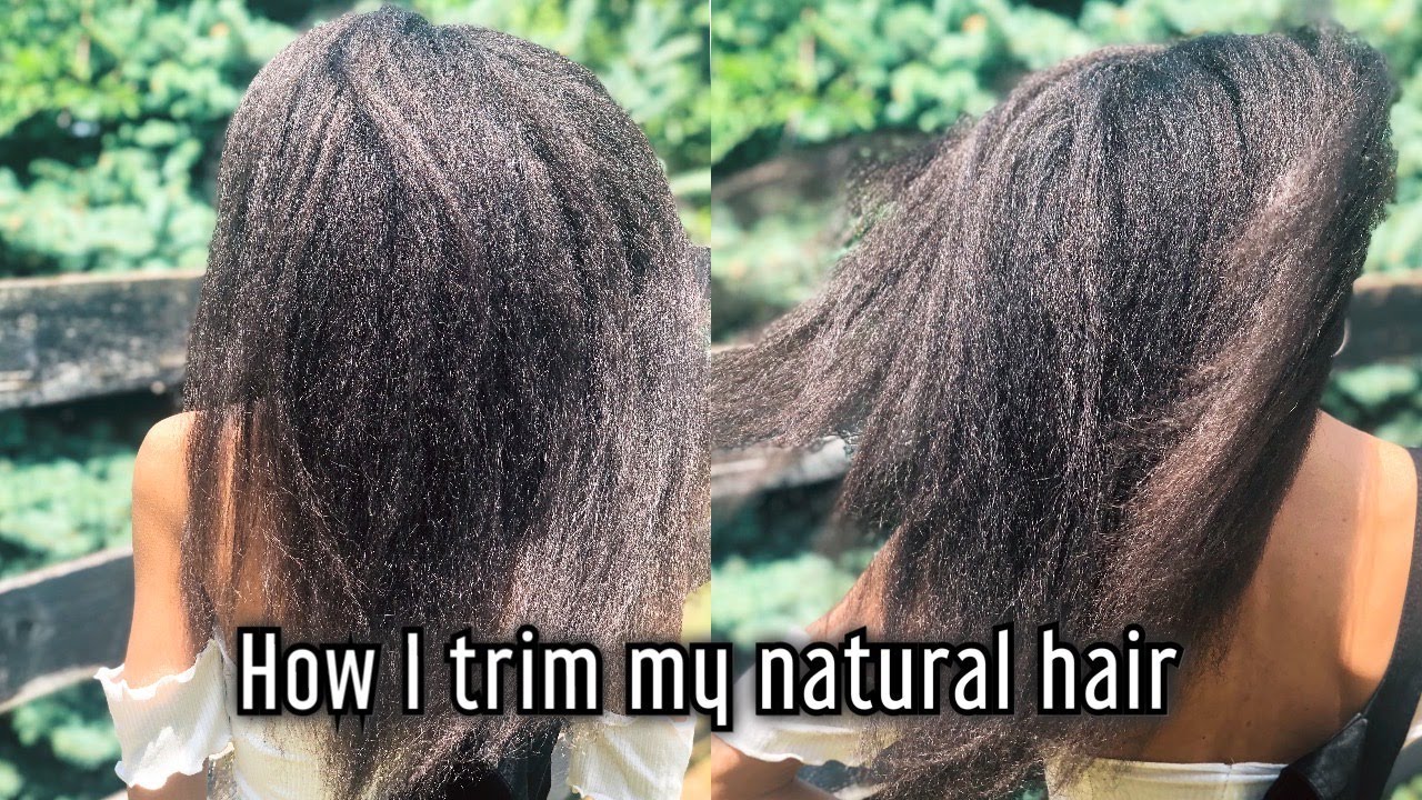 HOW I TRIM MY OWN NATURAL HAIR AT HOME YouTube