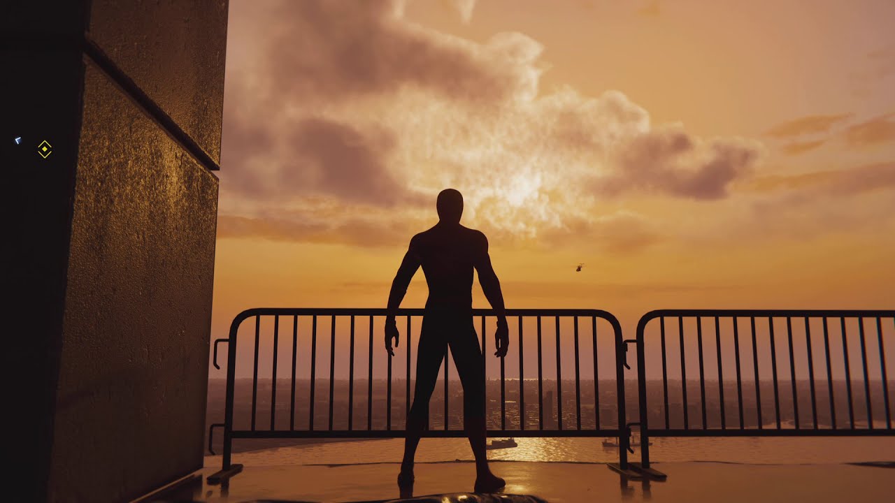 Marvel's Spider Man Remastered: Beautiful Sunset in Fidelity Mode