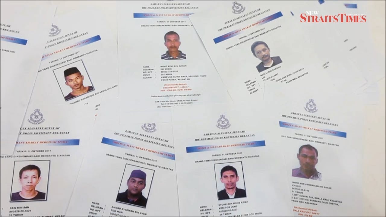 Terrible 13: Kelantan police release images of 13 most dangerous criminals