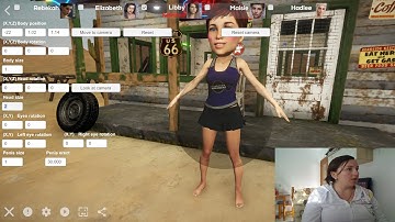 Poses tuning for 3D Visual Novel Maker Game