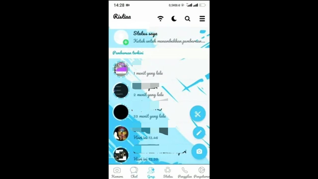 Cara mengganti tema WhatsApp GB menggunakan foto sendiri - YouTube