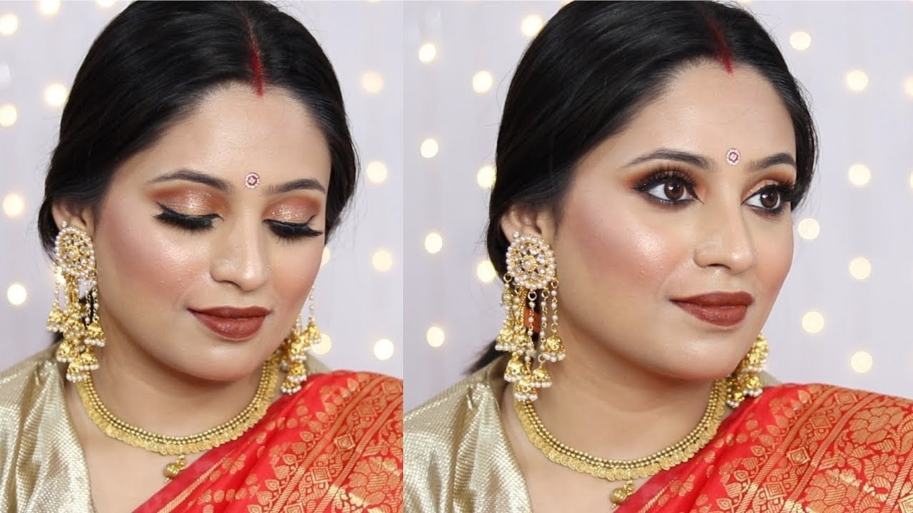 Swiss beauty one brand Makeup products || Bengali traditional makeup look ||  super makeup style