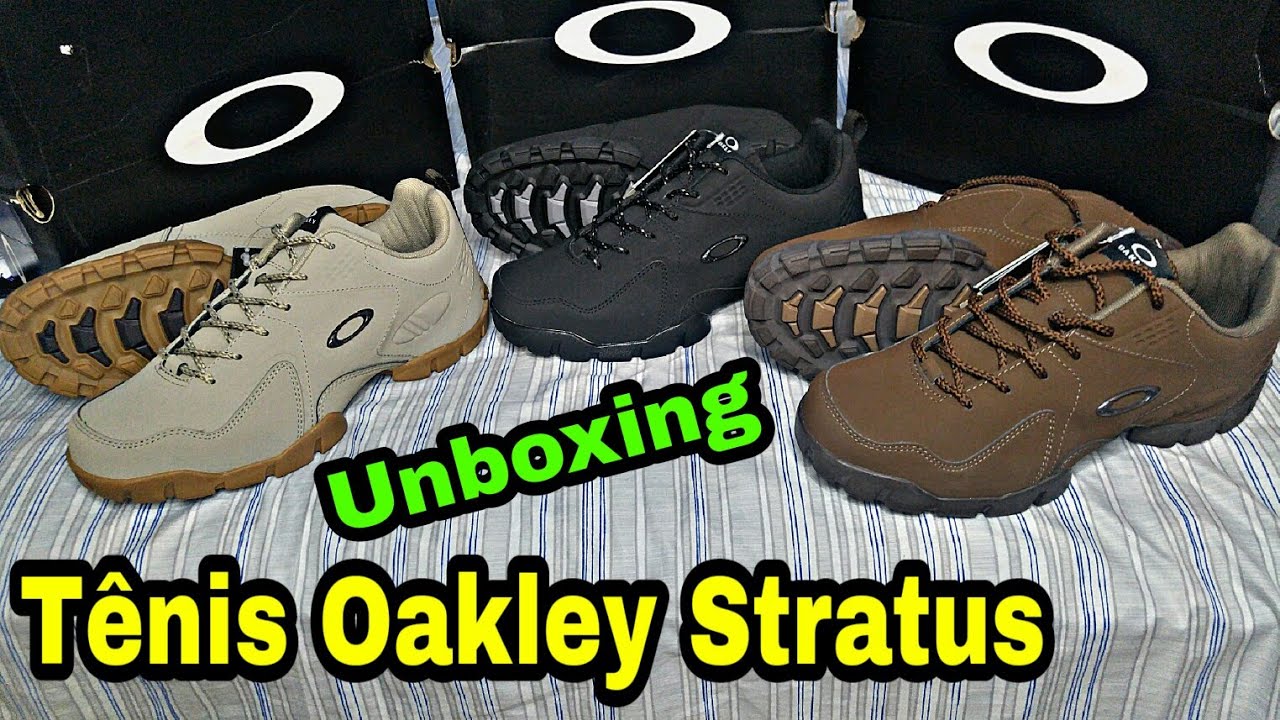 Unboxing Tênis Oakley Stratus Cor Cáqui, Preto e Marrom - YouTube