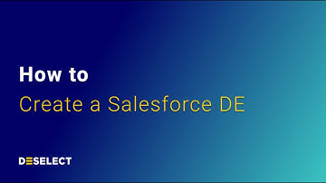 How to create a Salesforce data extension in SFMC?
