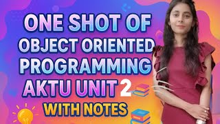 Oop with Java 🔥unit 2| with notes|aktu 4th sem oop|notes|easyexplanation| in hindi #oop #java #notes