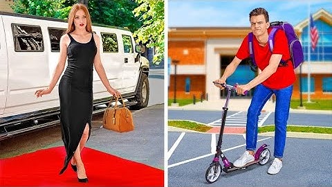 HỌC SINH GIÀU VS HỌC SINH NGHÈO || Những tình huống hài hước ở trường với 123 GO!