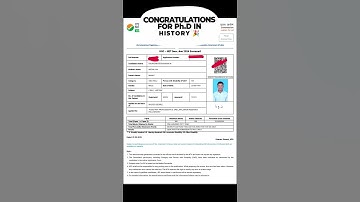 Congratulations for phd in HISTORY || UGC NET RESULT OUT DECEMBER 2024 || UGC net history #netjrf