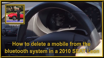 How to delete a mobile from the bluetooth system in a 2010 SEAT Leon