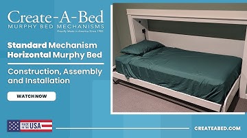 How To DIY Build A Horizontal Murphy Bed Using the Create A Bed Standard Bed Mechanism - #murphybed