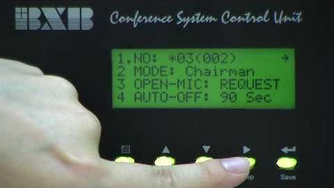 Conference Mode Settings-Chairman-BXB FCS Series digital conference system