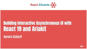 2025 10 03 03 AURORA SCHARFF   CONGRESO REACT ALICANTE  The international React js conference in Spa