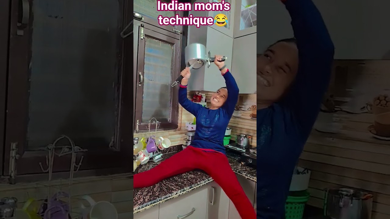 Indian Mom's technique 😂 
