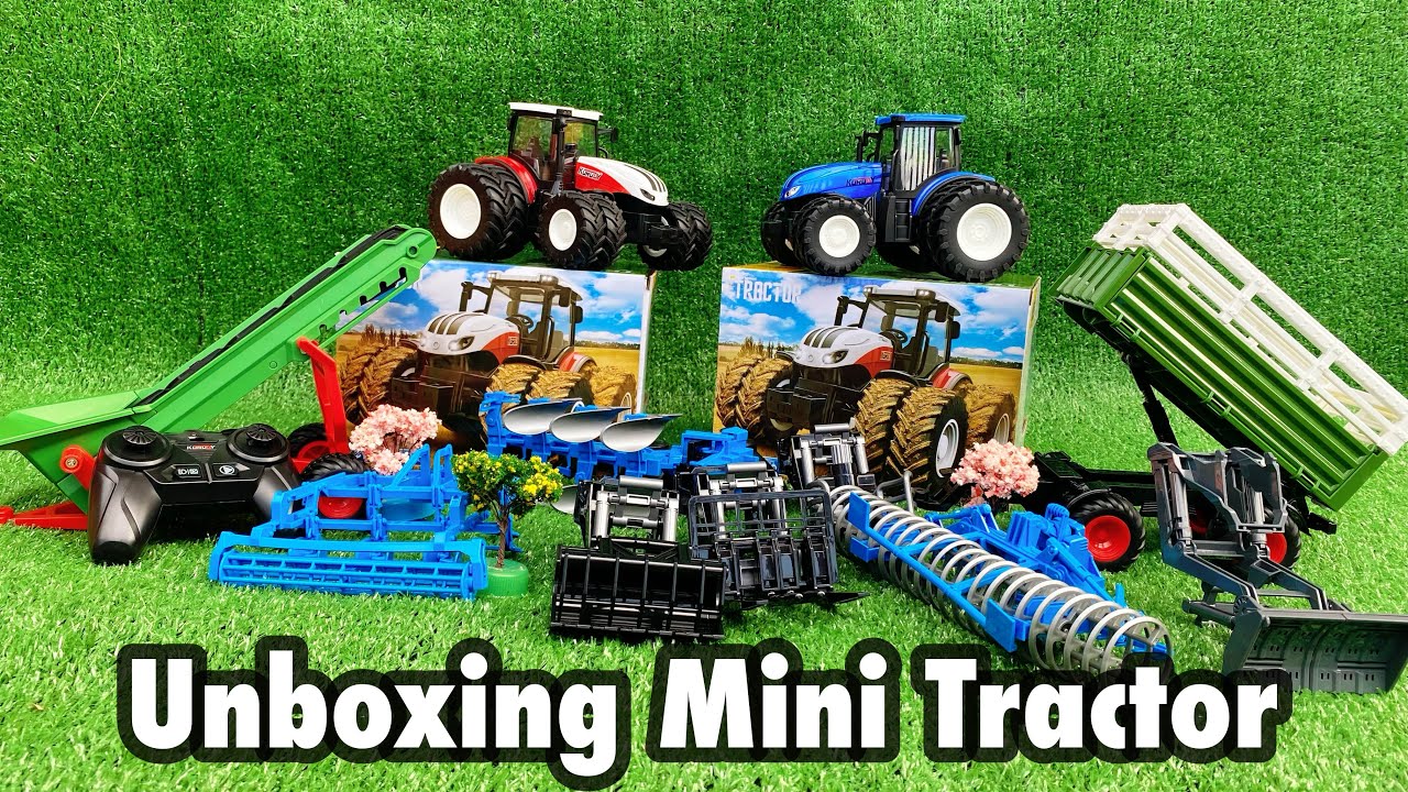 Unboxing Mini Tractor and accessories agriculture for Farm