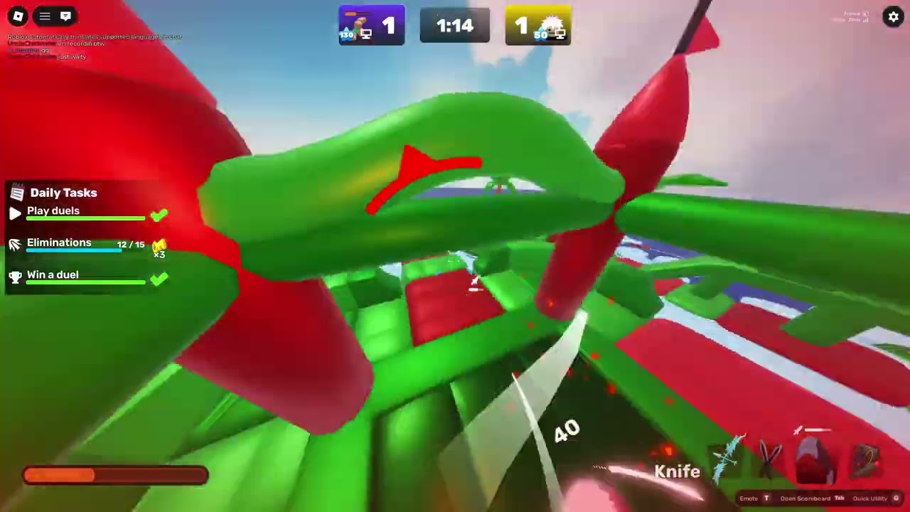 i played roblox rivals with only knife