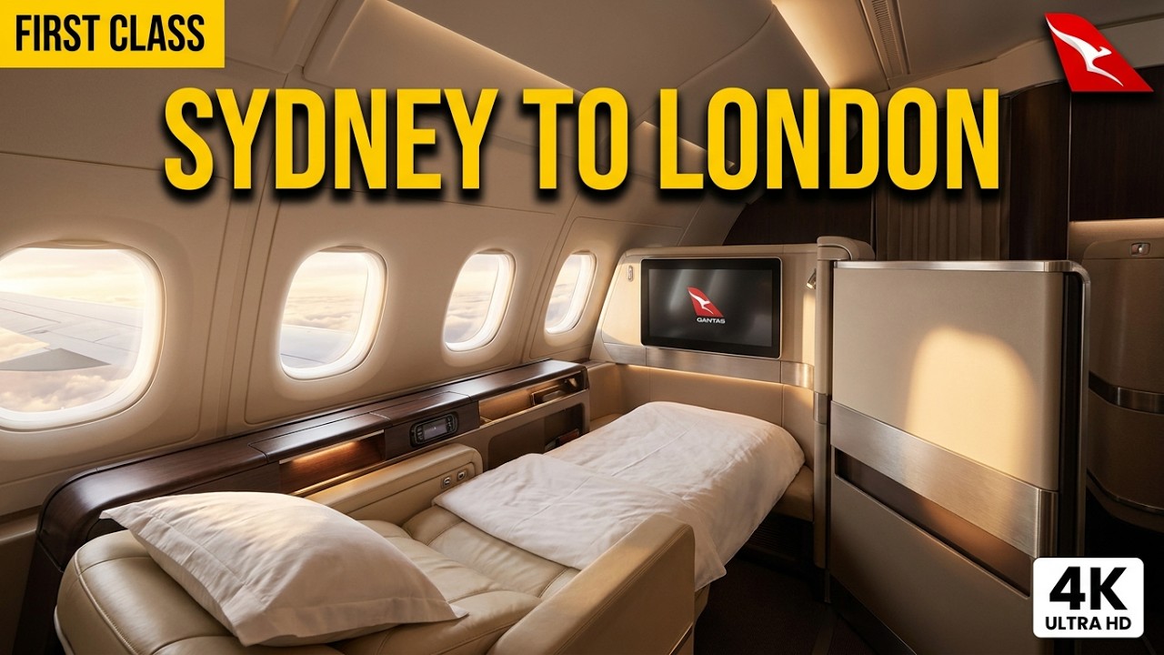 QANTAS A380 FIRST CLASS | QF1 Sydney to London 🇦🇺✈️🇬🇧 | The Legendary Kangaroo Route Trip Report 4K