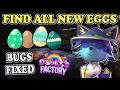 HOW TO FIND ALL 4 NEW EGGS, MAJOR BUGS FIXED &amp; NEW SNEAK PEEK DOLLYS FACTORY #dandysworld