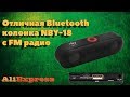 Отличная bluetooth колонка NBY 18 с FM радио