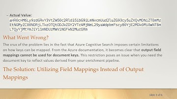 How to Resolve Output Field Mapping Issues in Azure Cognitive Search for Document Keys