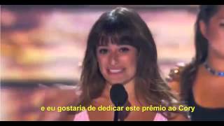 Celebrity Discurso de Lea Michele sobre Cory Monteith no Teen Choice Awards LEGENDADO Wealth