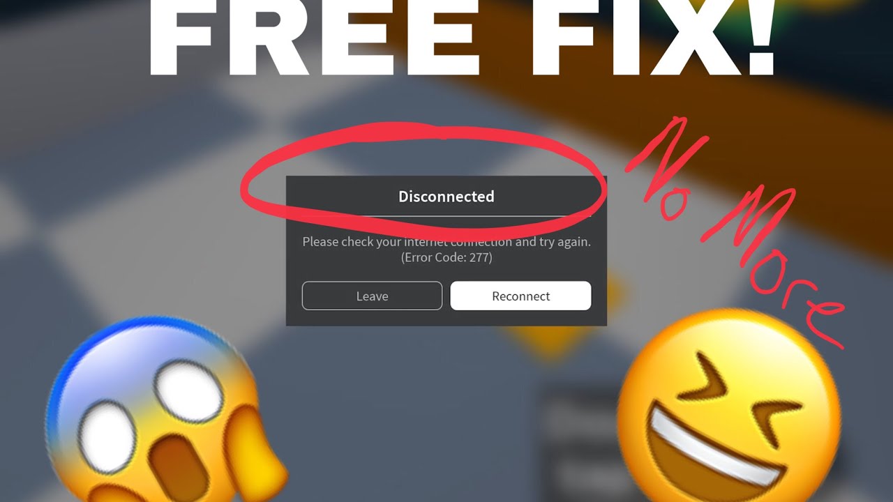How To Stop Seeing Disconnected On Roblox Youtube - roblox error code 277 how to fix roblox free boy face