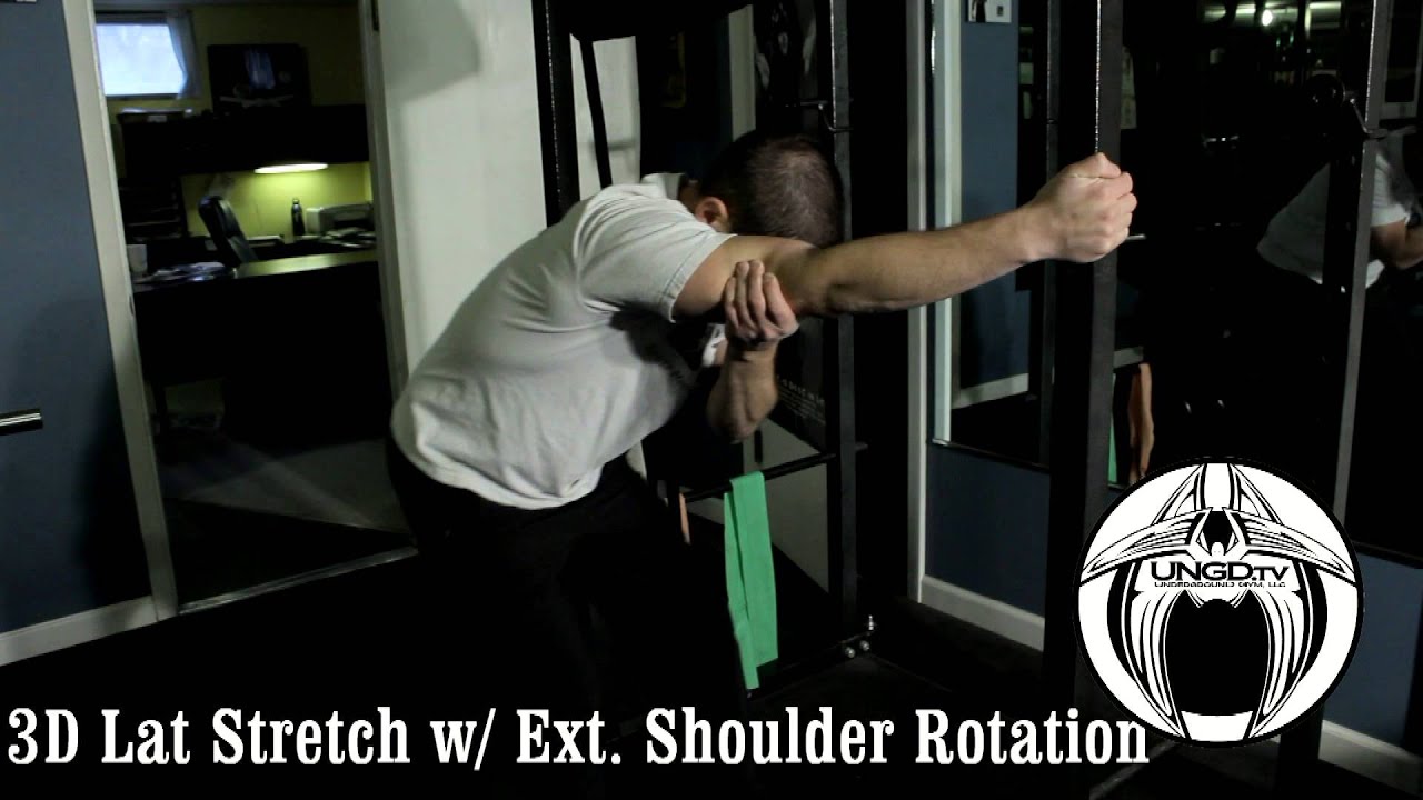 3D Lat Stretch w/ Ext. Shoulder Rotation - YouTube