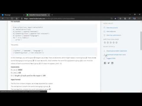 Hackerrank | Python | DefaultDict Tutorial