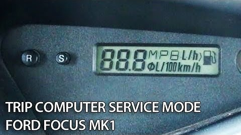 How to enter test menu and hidden settings in Ford Focus MK1 trip computer