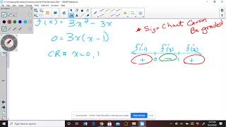 Intervals of Inc, Dec, & Constant for f(x)