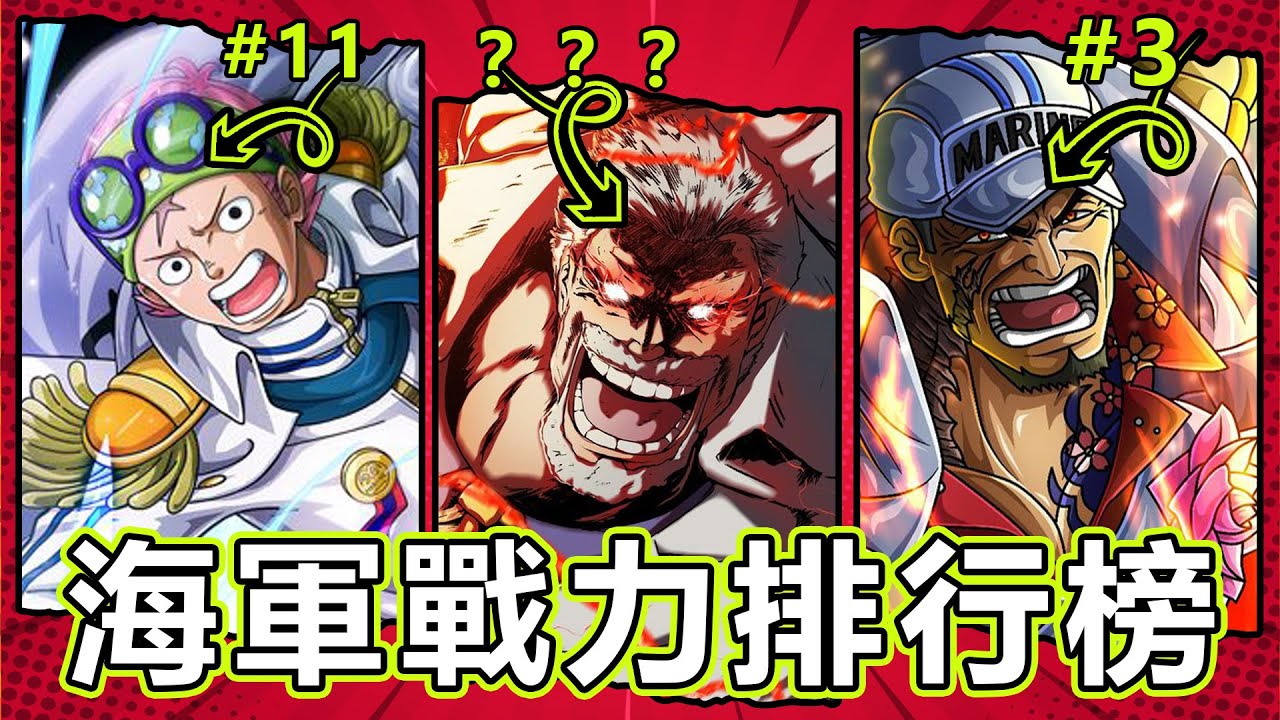 【海賊王】海軍最強15人！戰力排行榜全解析！