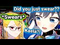 Kronii hears Kaela swear on stream for the first time