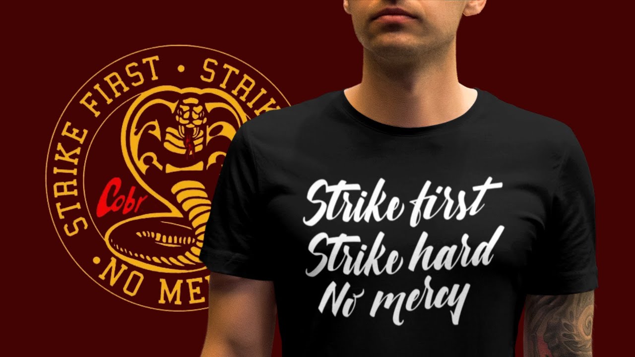 Criando lettering para camiseta com tema de Cobra Kai