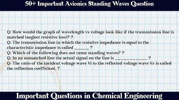 MCQ Questions Avionics Standing Waves with Answers