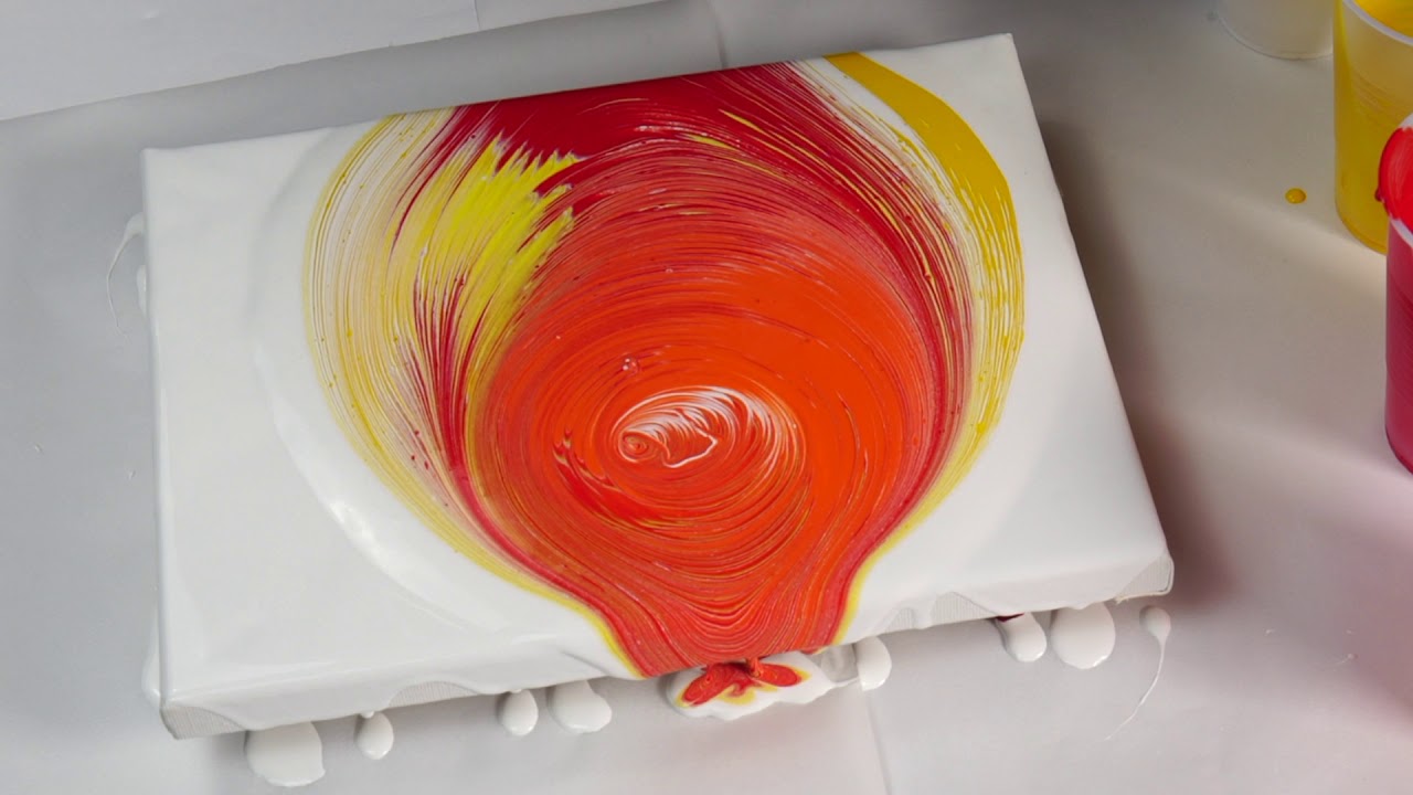 Acrylic Pouring Swirl Technique - Fluid Art for Beginners - YouTube