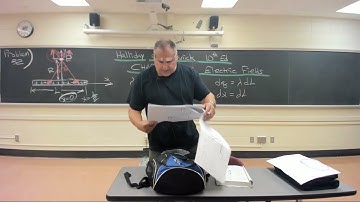 CH 22 Electric Fields select problems from Halliday and Resnick, 10th Edition