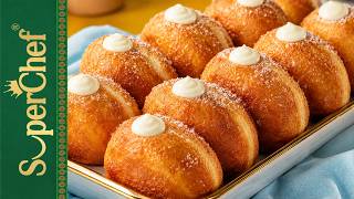 Soft Cream Filled Donuts Recipe | Easy Homemade | SuperChef screenshot 2
