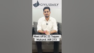 Meet IAS 2022 Topper Mukund for 4-Day UPSC Conclave #youtubeshorts #cdshorts
