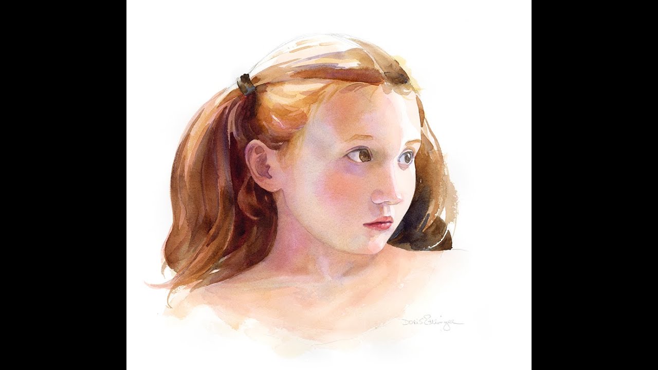 A Child's Portrait in Watercolor: Eva