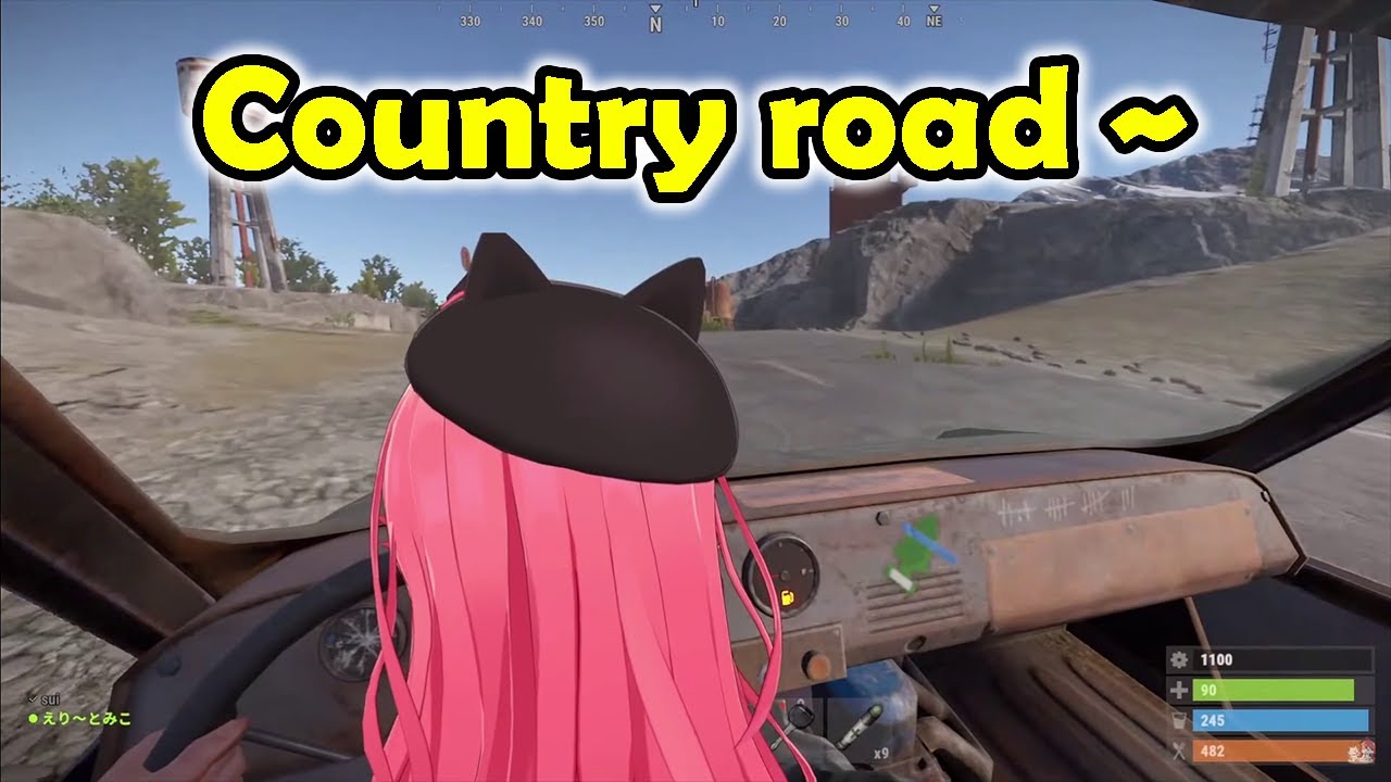 Miko enjoys her driving while singing Country road